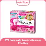 BVS Laurier hàng ngày hương hoa hồng 72 miếng