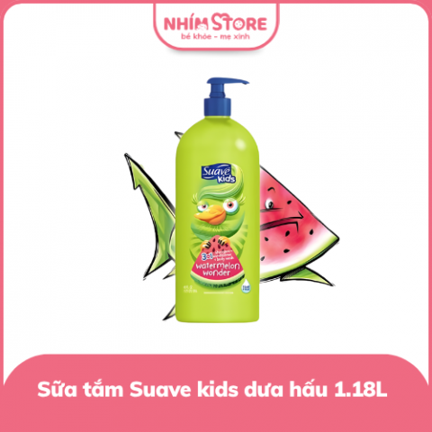 Sữa tắm gội xả Suave kids hương dưa hấu 1.18L